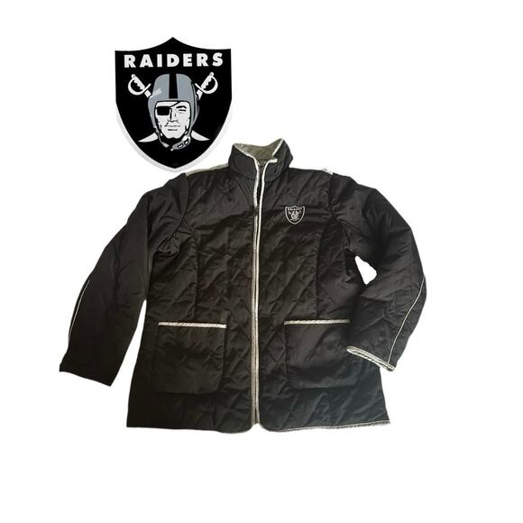 Women’s NFL Raiders Winter Jacket Sz. L - Picture 1 of 9
